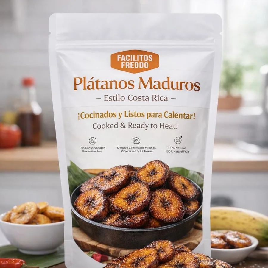 Empaque de Plátanos Maduros Ultracongelados — Facilitos Freddo